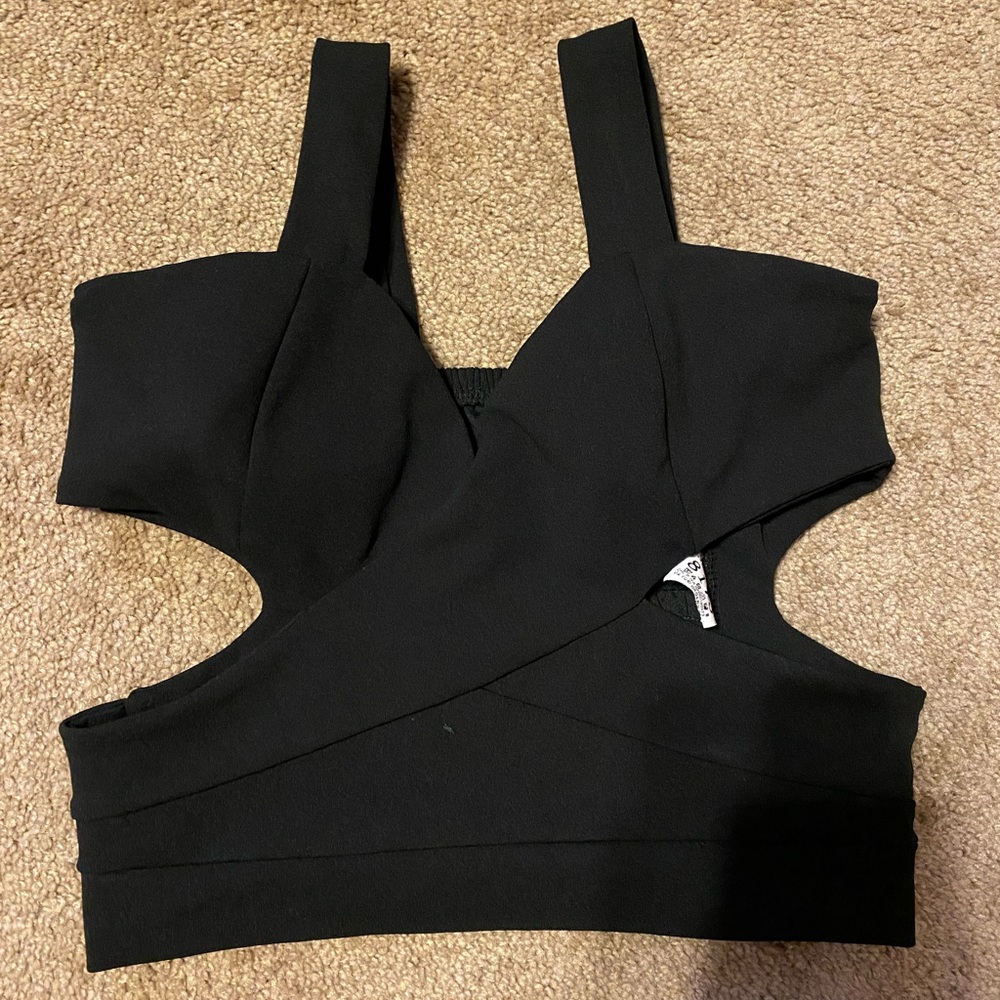 Black stylish crop top